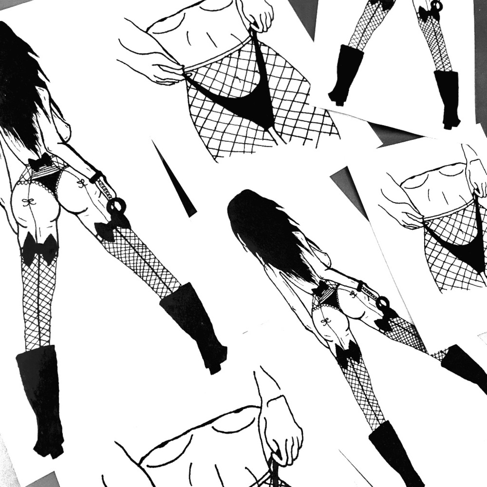 Pack of 4 Sensual Handmade Stickers (2 each)